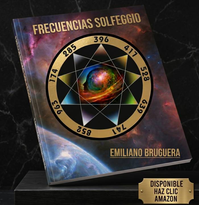 Durante años, me dediqué al estudio del sonido y las frecuencias cerebrales que influyen en nuestras emociones brindando bienestar y logré crear el instrumento Solfeggio, basado en sus frecuencias tonales. Este trabajo musical revela la magia de cómo ciertas vibraciones pueden tocar nuestro corazón y alma, ofreciendo paz y armonía a quienes lo experimentan.
En este libro comparto mi viaje personal durante la creación de las nueve frecuencias Solfeggio, hablo sobre sus beneficios y el increíble mundo que las rodea.
Emiliano Bruguera.